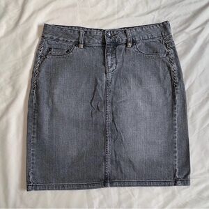 CK Jeans Distressed Denim Skirt